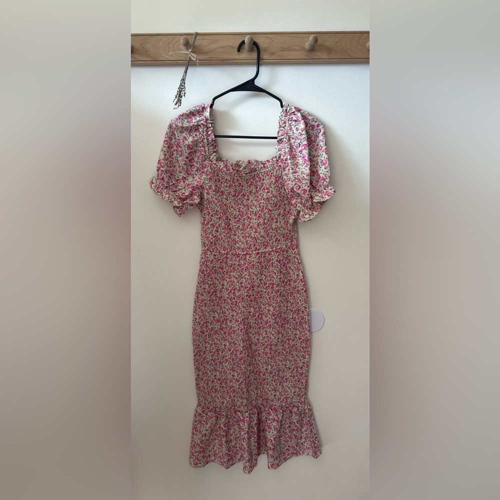 Amazon Pink Floral Midi Dress - Picture 2 of 2